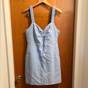MINKPINK Light Blue Textured Mini Dress